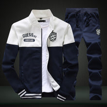 Load image into Gallery viewer, Men Zipper Sweatshirt +Sweatpants Set