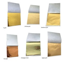 Load image into Gallery viewer, 100 Pcs 9x9cm Art Craft Imitation Gold/Sliver/Copper Foil Paper Leaves Sheets