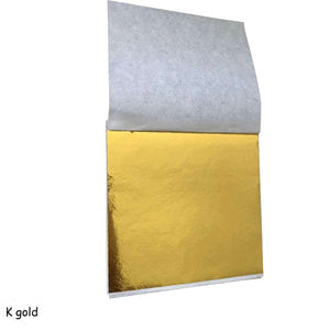 100 Pcs 9x9cm Art Craft Imitation Gold/Sliver/Copper Foil Paper Leaves Sheets