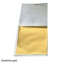 Load image into Gallery viewer, 100 Pcs 9x9cm Art Craft Imitation Gold/Sliver/Copper Foil Paper Leaves Sheets