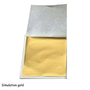 100 Pcs 9x9cm Art Craft Imitation Gold/Sliver/Copper Foil Paper Leaves Sheets