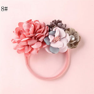 BalleenShiny Newborn Baby Elastic Florals Headband