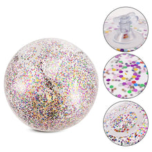 Load image into Gallery viewer, 60cm Inflatable Glitter Confetti Beach Ball  Pool Toys Balls for Kids  Adult  Outdoor Summer Water Fun Toys Volleyball Football